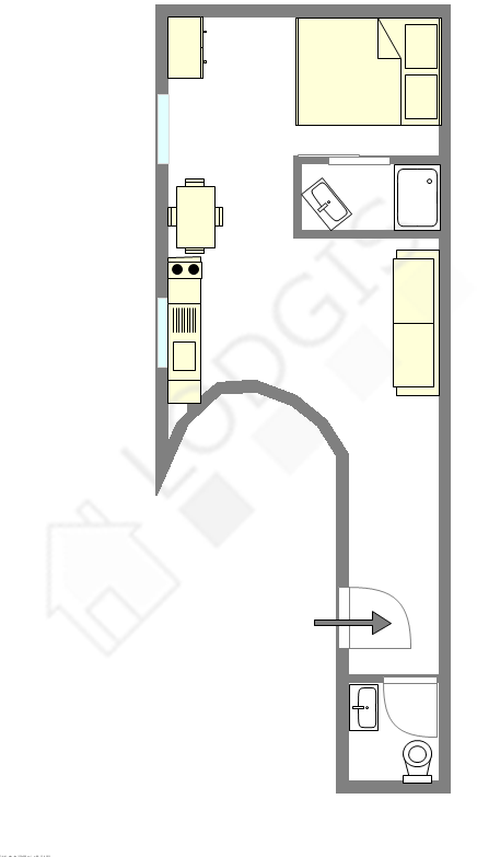 Квартира Париж 10° - Интерактивный план