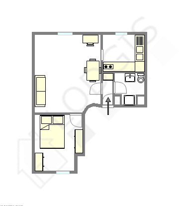 Appartamento Parigi 14° - Piantina interattiva