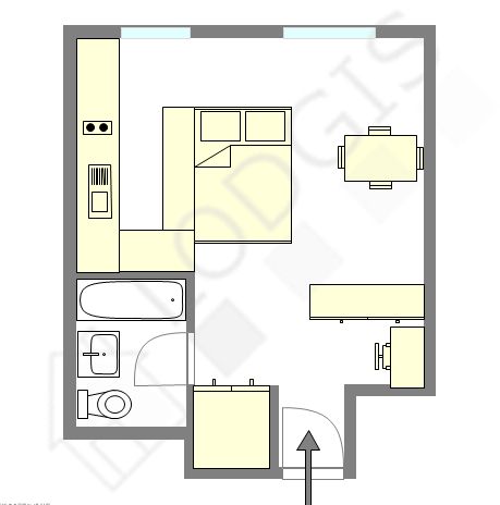 Apartamento Paris 18° - Plano interativo