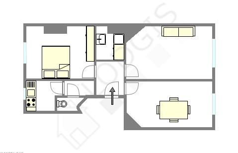 Appartement Paris 15° - Plan interactif