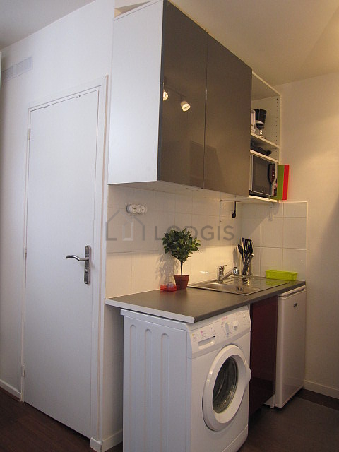 Kitchen with wooden floor