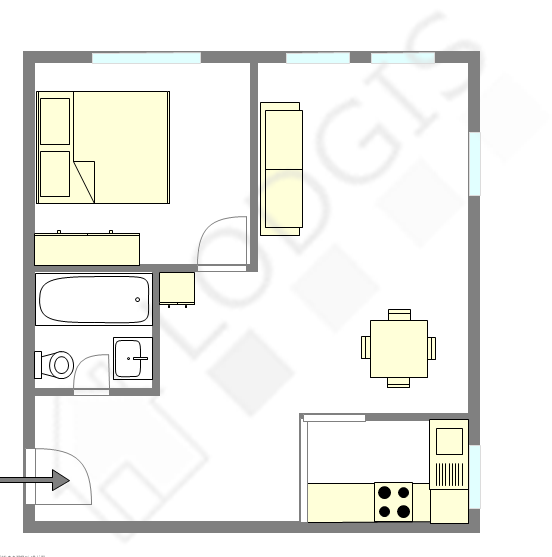 Apartamento Paris 18° - Plano interativo