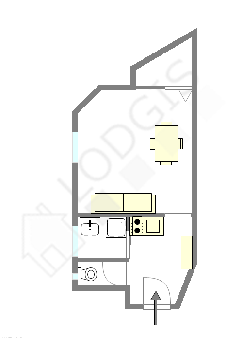 Appartement Paris 18° - Plan interactif