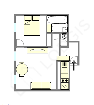 Apartment Paris 11° - Interactive plan