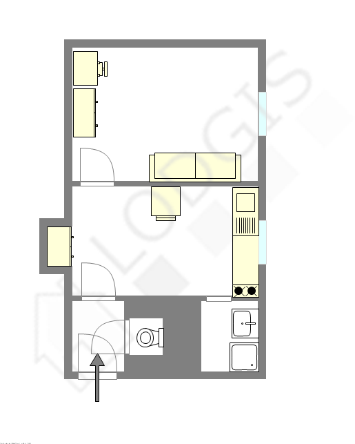 Appartement Paris 18° - Plan interactif