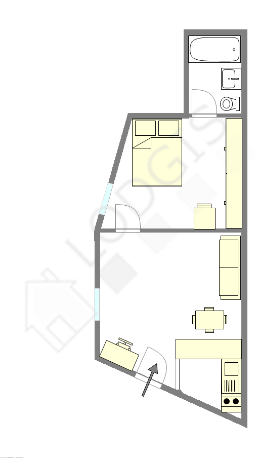 Квартира Париж 18° - Интерактивный план