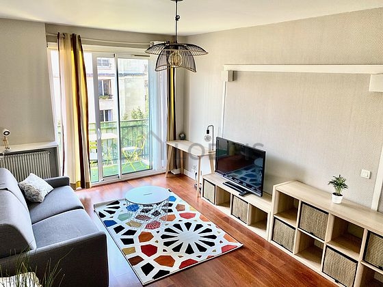 Living room with wooden floor