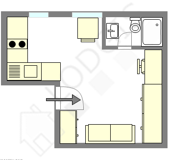 Appartement Paris 5° - Plan interactif