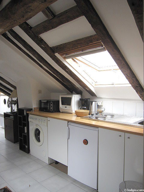 Beautiful kitchen with tile floor