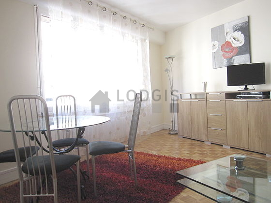Living room with wooden floor
