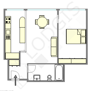 Apartment Paris 17° - Interactive plan