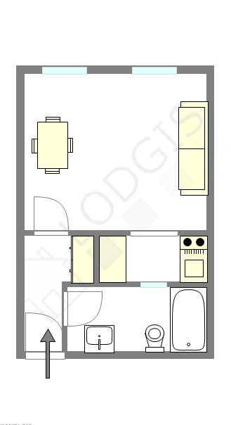 Квартира Париж 18° - Интерактивный план