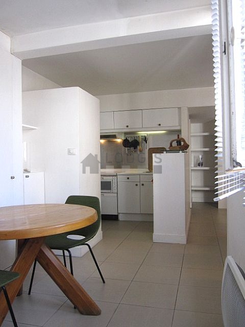 Kitchen where you can have dinner for 2 person(s) equipped with washing machine, dryer, refrigerator, freezer