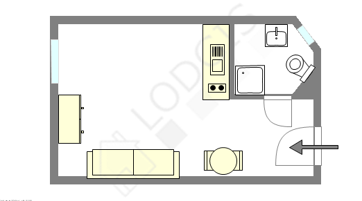 Apartment Paris 2° - Interactive plan