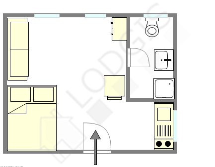 Wohnung Paris 1° - Interaktiven Plan