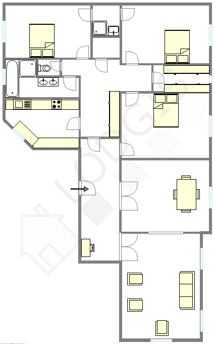 Apartamento Paris 7° - Plano interativo