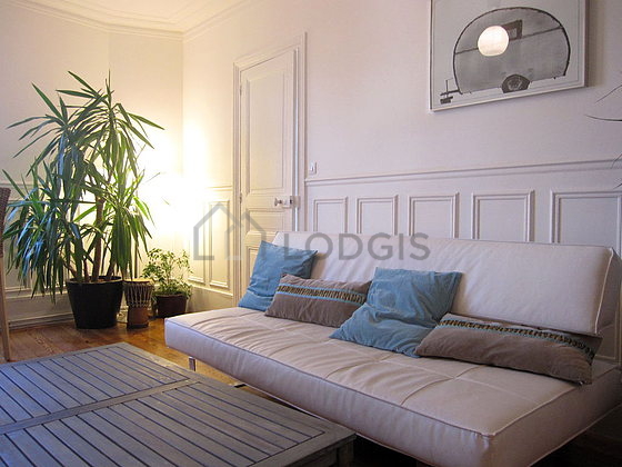 Living room with wooden floor