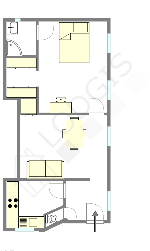 Appartement Paris 16° - Plan interactif