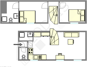 duplex Parigi 5° - Piantina interattiva
