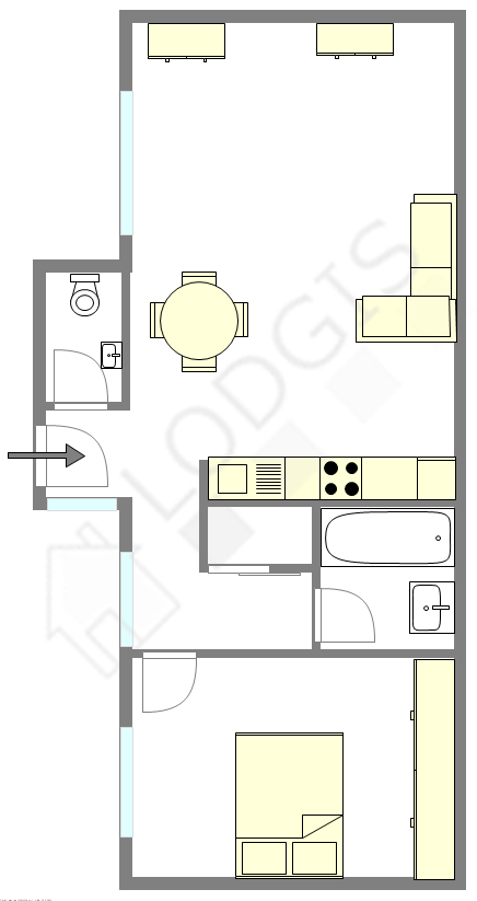 Квартира Париж 9° - Интерактивный план