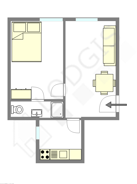 Apartment Paris 3° - Interactive plan