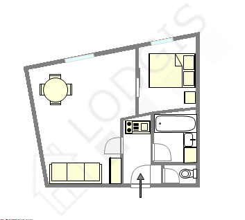 Apartment Paris 8° - Interactive plan