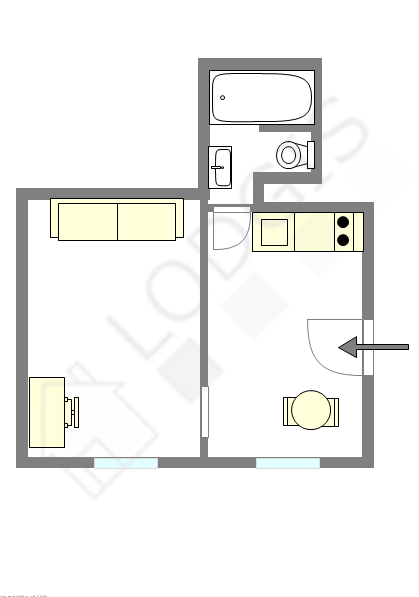 Appartamento Parigi 18° - Piantina interattiva