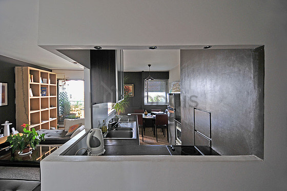 Living room with wooden floor