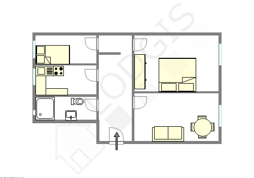Appartement Paris 16° - Plan interactif