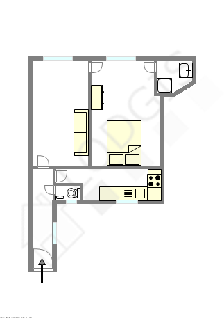 Квартира Париж 15° - Интерактивный план