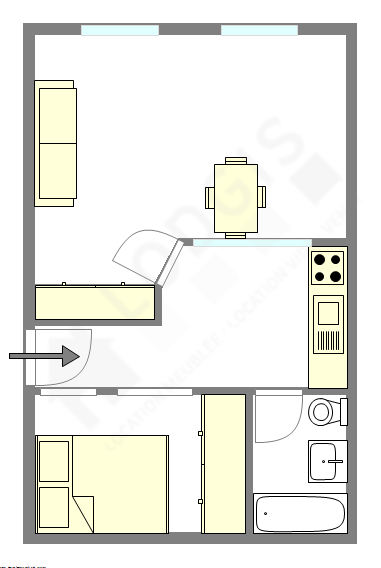 Apartment Paris 11° - Interactive plan