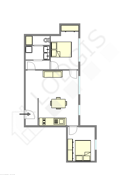 Apartamento París 2° - Plano interactivo