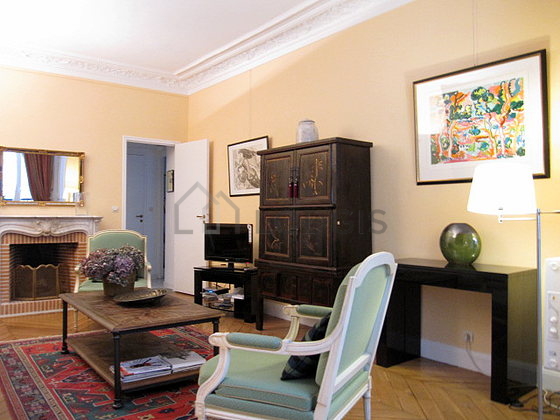 Living room with wooden floor
