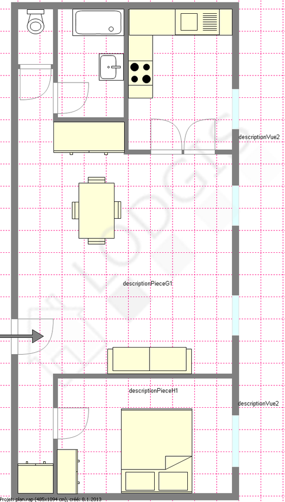 Apartamento Paris 16° - Plano interativo