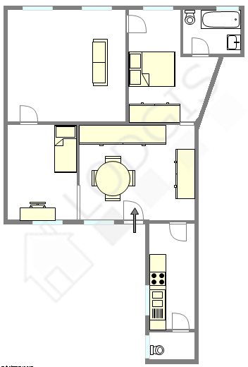Appartamento Parigi 7° - Piantina interattiva