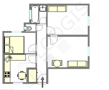 Appartamento Parigi 11° - Piantina interattiva
