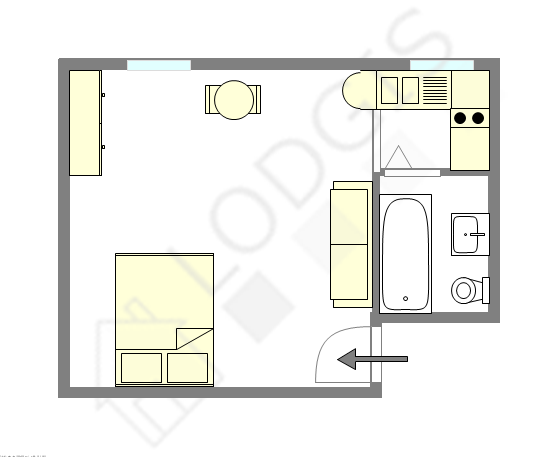 Appartement Paris 19° - Plan interactif