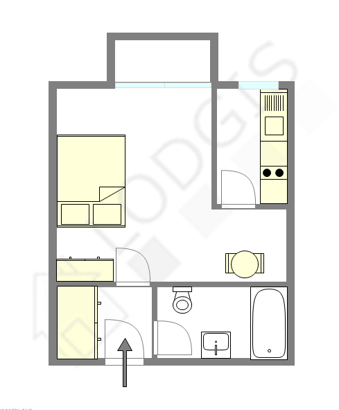 Appartement Paris 15° - Plan interactif
