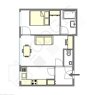 Apartment Paris 18° - Interactive plan