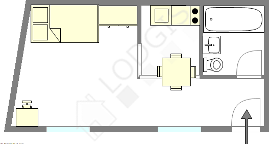 Appartement Paris 5° - Plan interactif