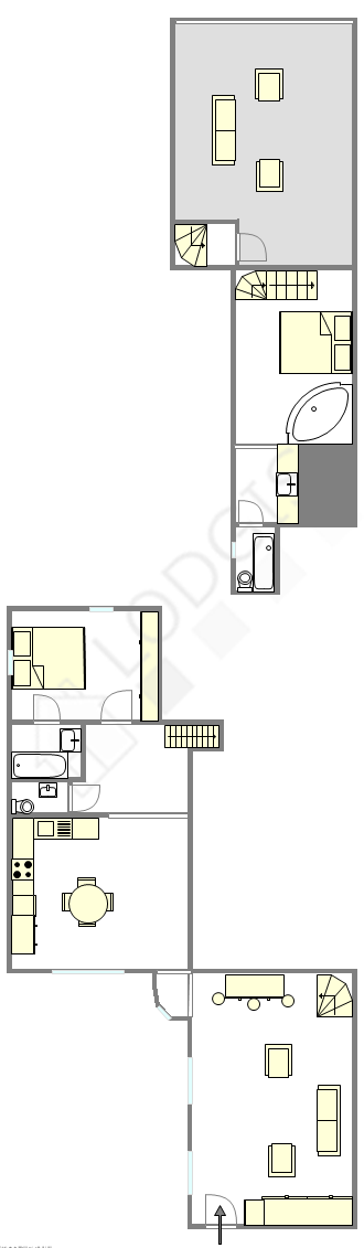 Дуплекс Париж 1° - Интерактивный план