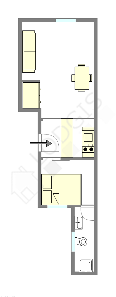 Apartamento Paris 18° - Plano interativo