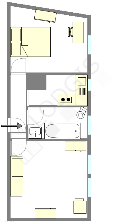 Wohnung Paris 5° - Interaktiven Plan