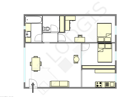 Квартира Париж 18° - Интерактивный план