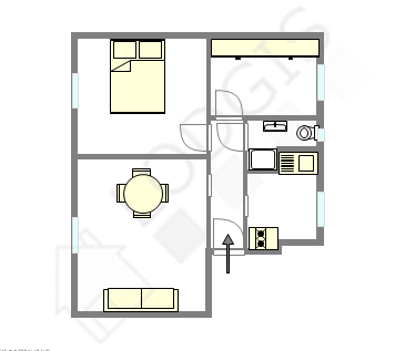Appartamento Parigi 19° - Piantina interattiva