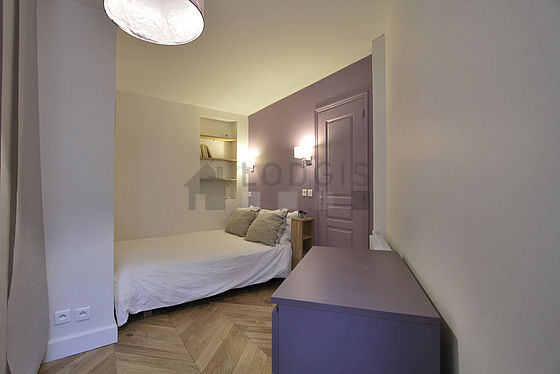 Bedroom with double-glazed windows facing the courtyard