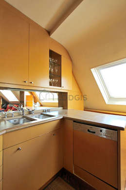Very bright kitchen with double-glazed windows