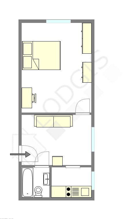 Apartment Paris 15° - Interactive plan