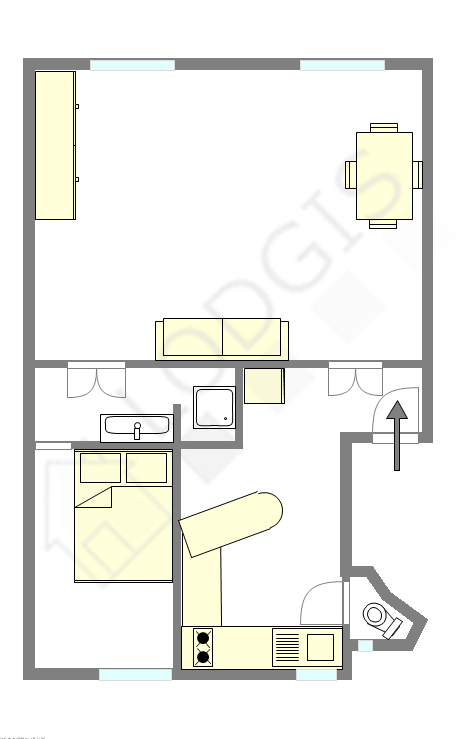 Apartment Paris 14° - Interactive plan