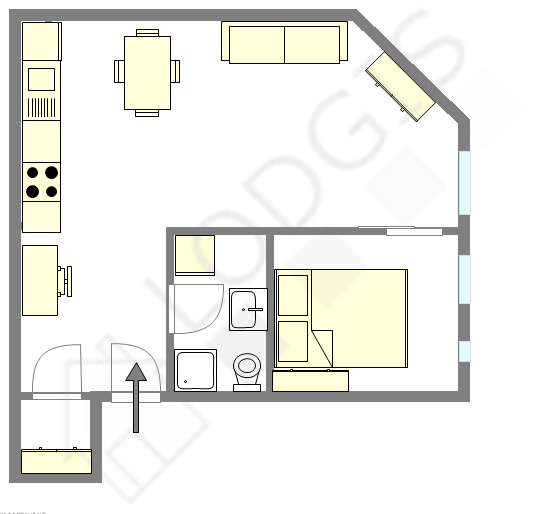 Wohnung Paris 10° - Interaktiven Plan